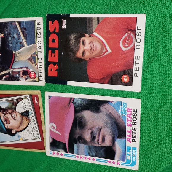 Vintage 80s 90s Mike Schmidt Reggie Jackson Pete Rose Topps MLB - Picture 4 of 5